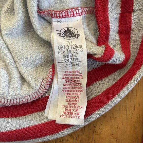 Kids Disney Mickey Mouse Hoodie Size‎ 7/8 Red Grey Comfy Outdoors Theme Park Fun - Picture 12 of 14